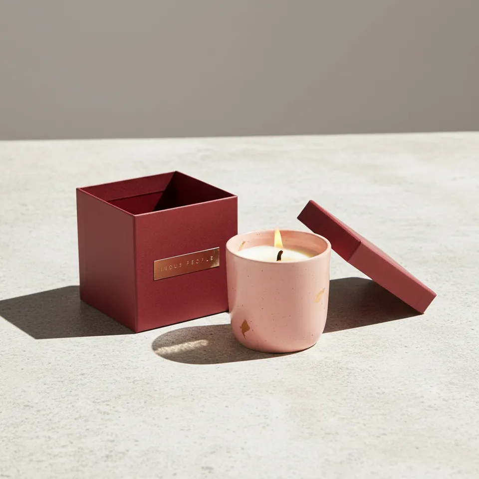 Ganga Candle Gift Box - Old Rose media 1