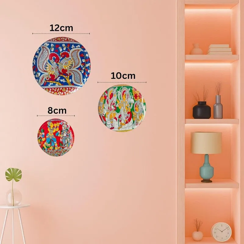 Kalamkari Charm Wall Plate - Set Of Three media 3