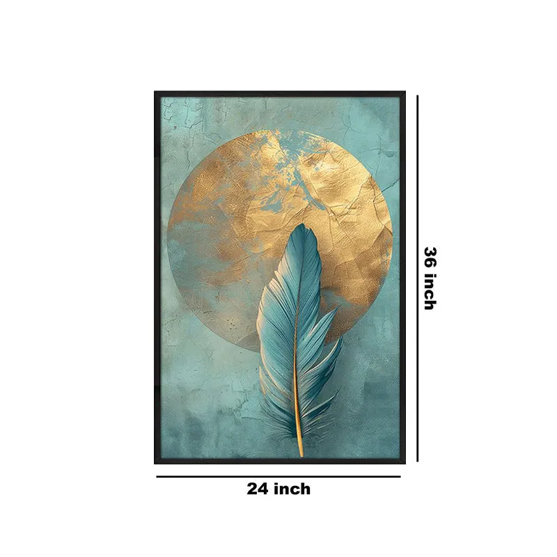 Pluma Azurea Wall Painting With Frame media 6