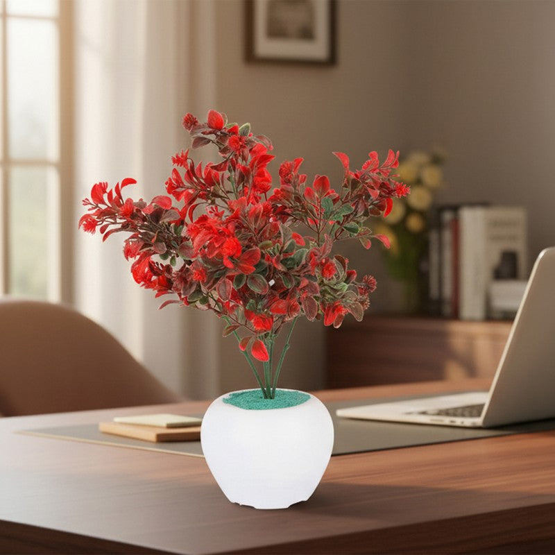 Vibique Artificial Plant With Plastic Pot - 1 Feet media 6
