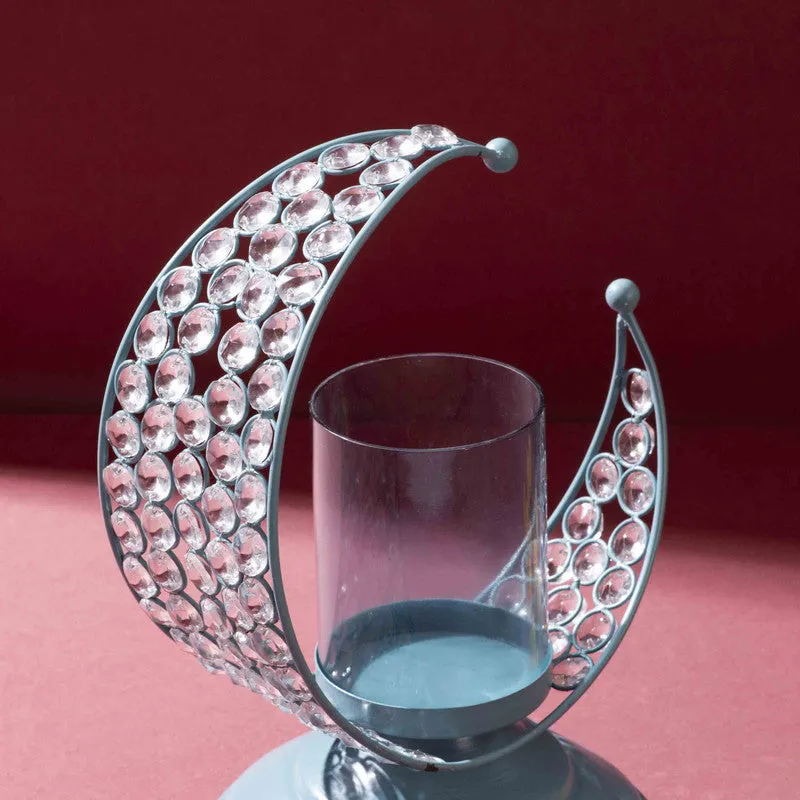 Celestial Crescent Candle Holder - Blue media 6