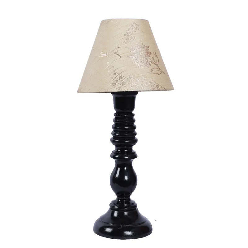 Fayra Iron Table Lamp - Black,Beige media 4