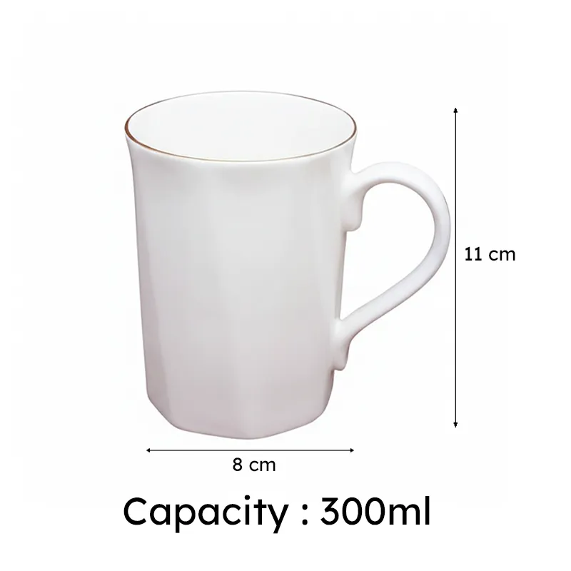 Esco Bone China Coffee Mug (300 mL) media 5
