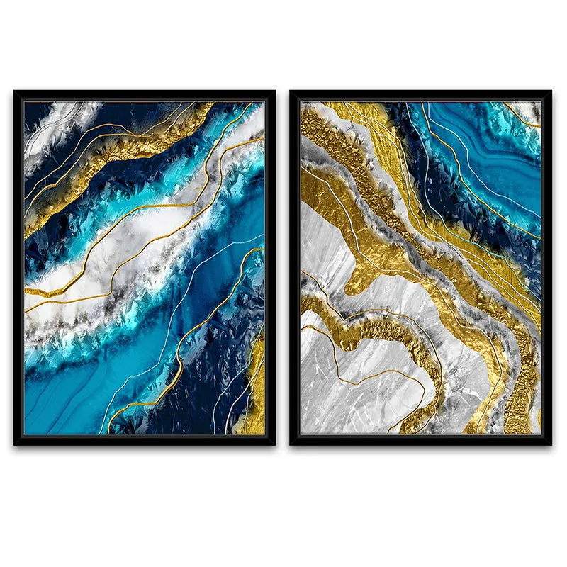Foiled Strata Wall Art - Set Of Two media 3