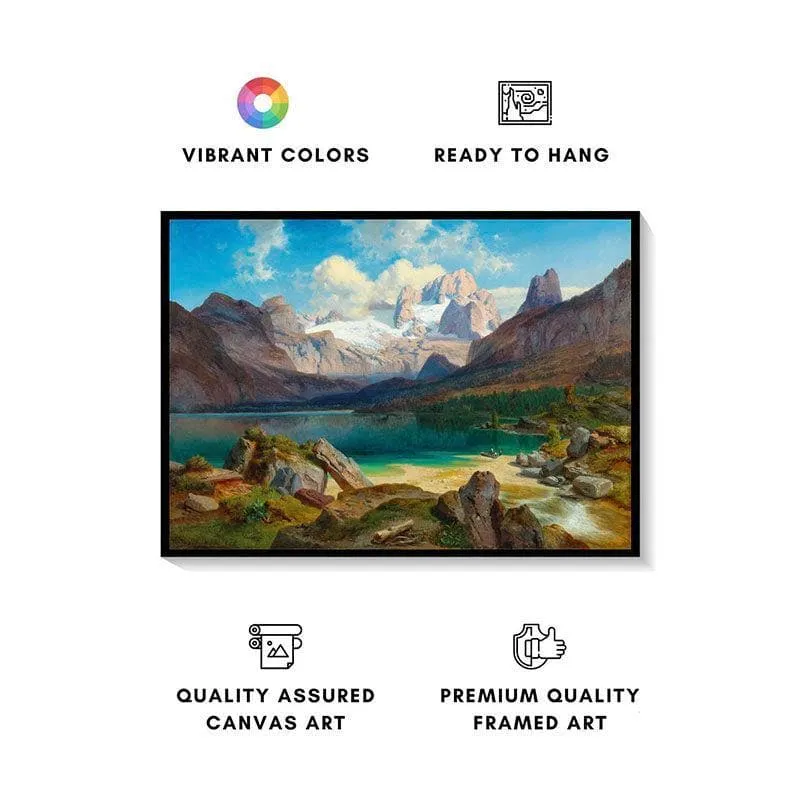 The View Canvas Wall Painting - Black Frame media 4