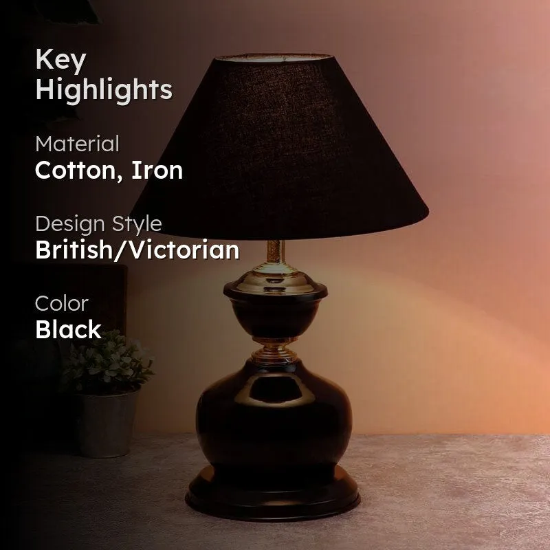 Curves Cotton Table Lamp - Black media 2