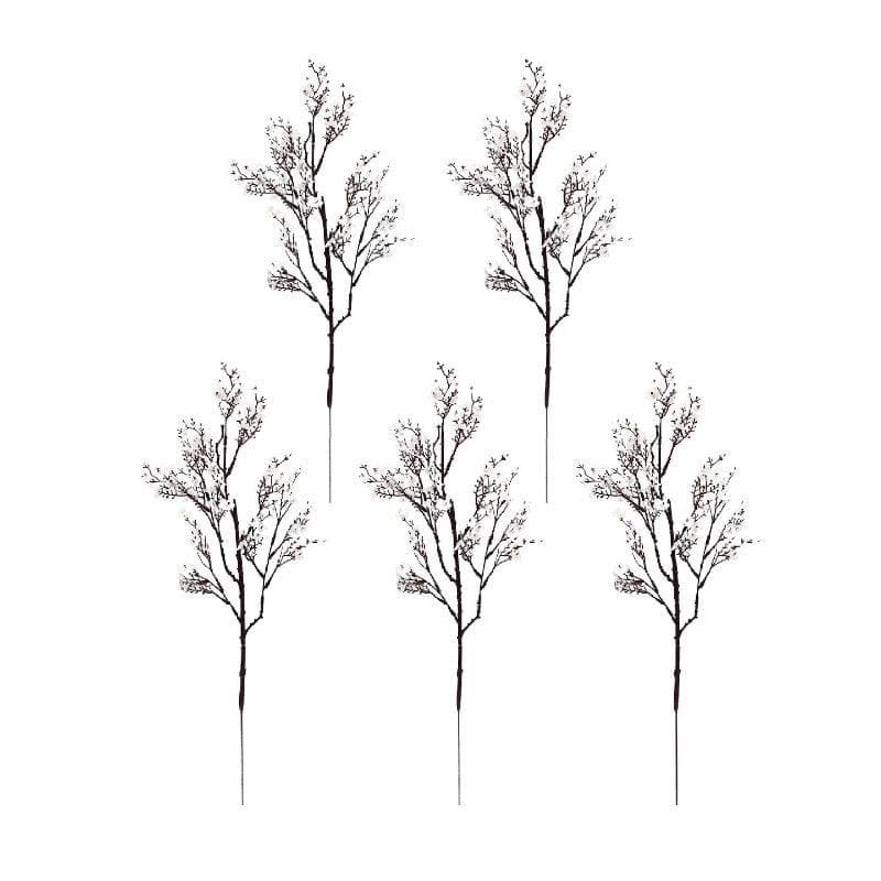 Faux Gypsophilia Polyester Artificial Flower - Set Of Five media 4