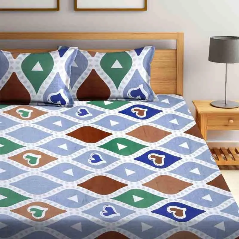 Hearty Hearts Bedsheet - 180 GSM media 1