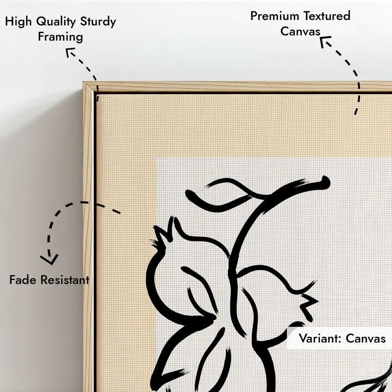 Quiet Yield Canvas Wall Painting With Brown Frame media 7