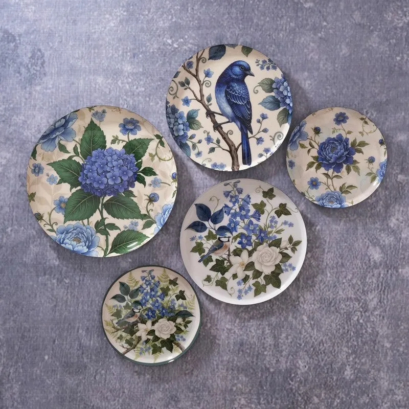 Serene Birdsong Wall Plates - Set of Five media 1