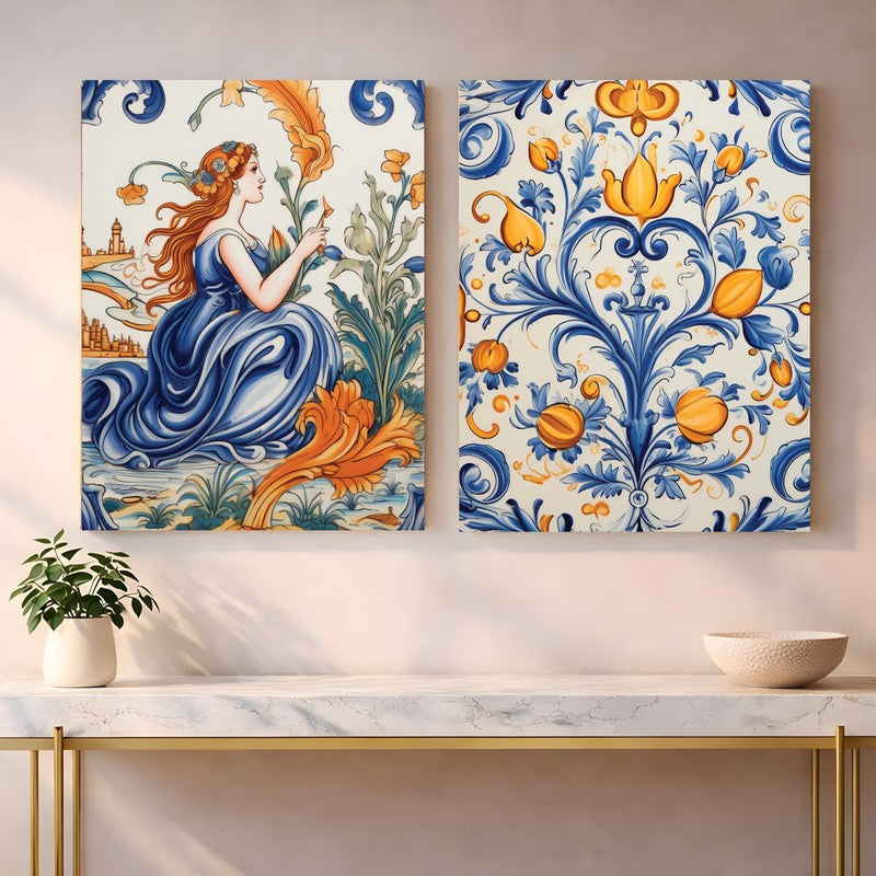Flowy Muse Canvas Wall Art - Set of Two
