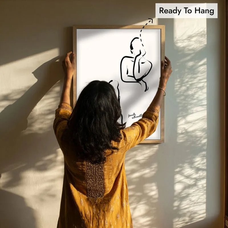 Unfolded Ease Canvas Wall Painting With Brown Frame media 8