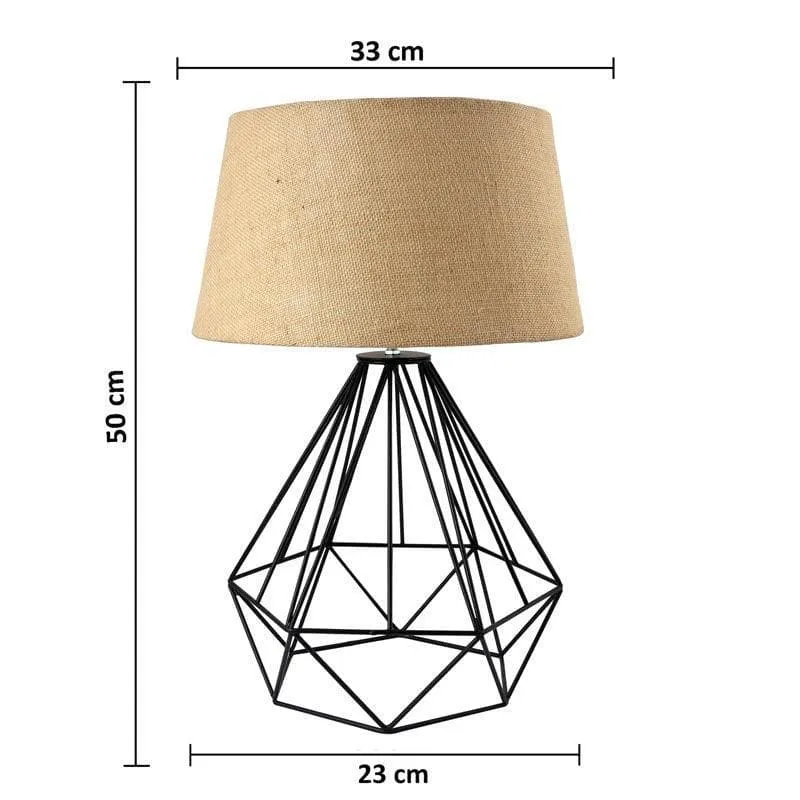 Diamond Dust Fabric Table Lamp - Brown,Black media 6