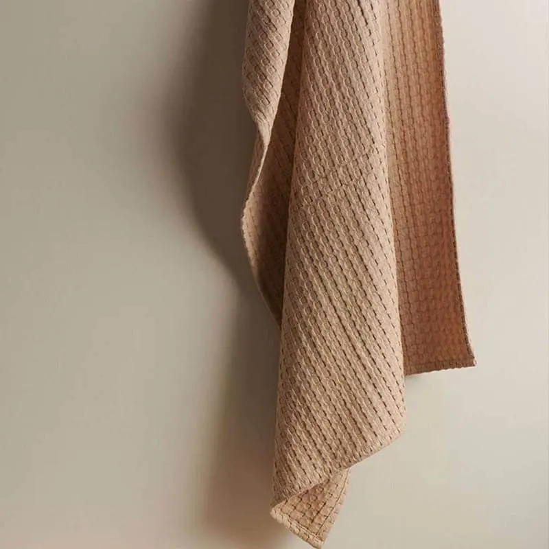 Alyssa Pebble Textured Waffle Bath Towel - Sand media 4