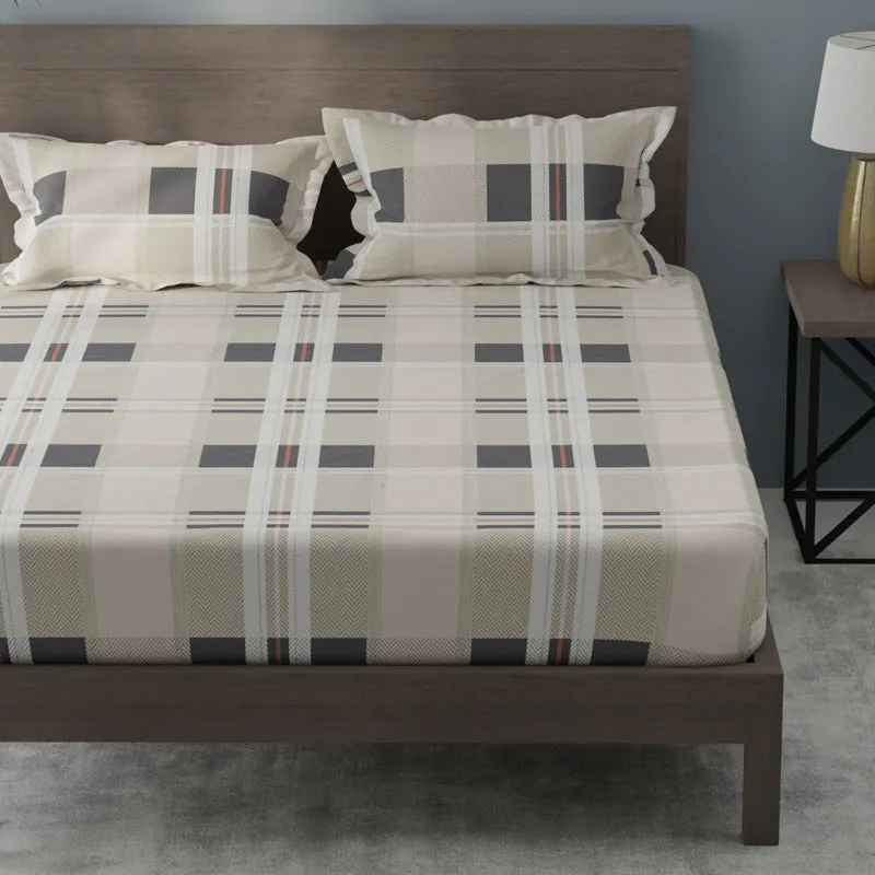 Check Mate Single Microfiber Bedsheet - 120 GSM media 3