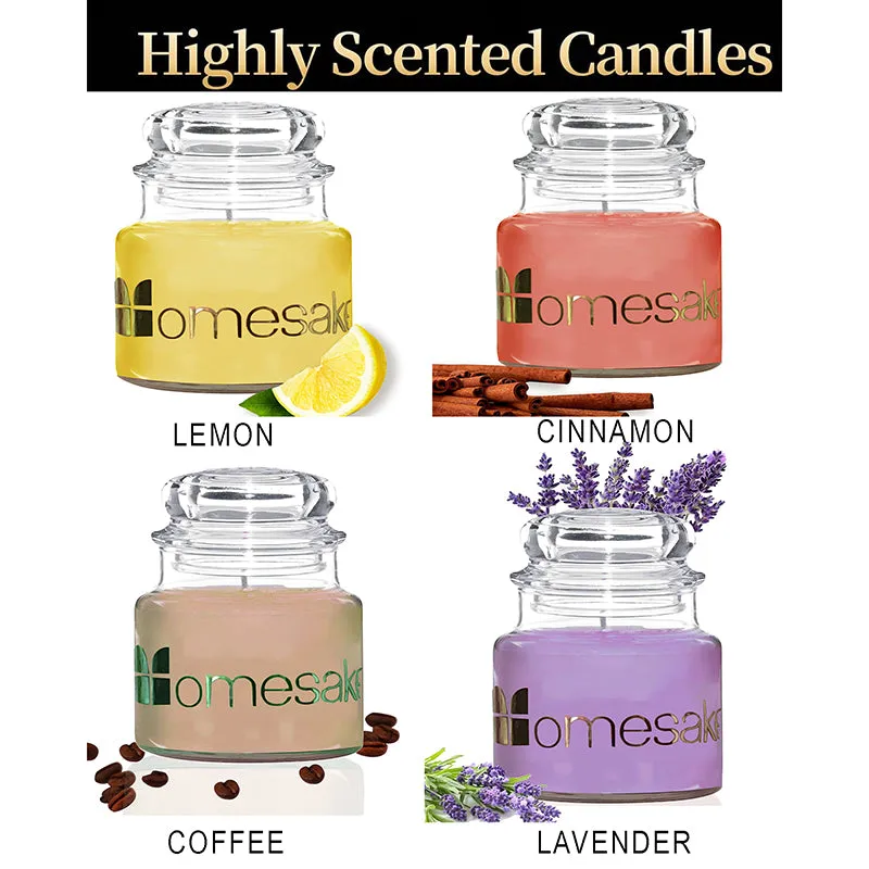 Cenote Scented Candle (Lavender & Lemongrass) - Set Of Four media 3