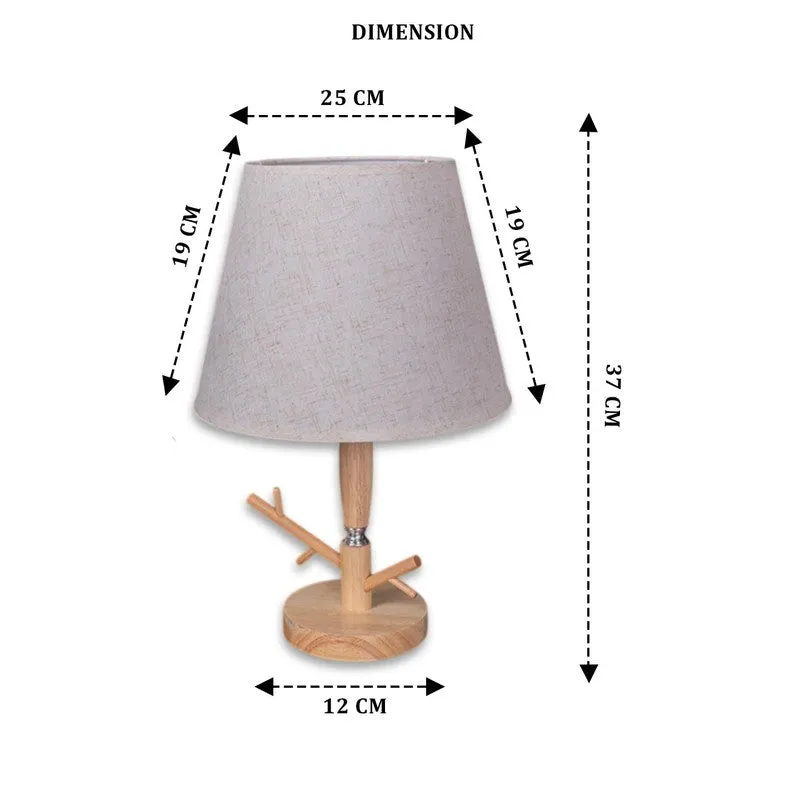 AarviDecor Easton Designer Cotton Table Lamp - Grey media 9