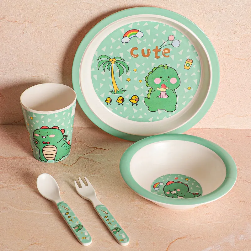 Dino Era Kids Dinner Set - Five Piece Set media 1