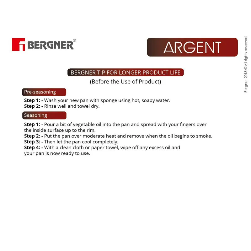 Bergner Argent Triply Saucepan With Lid - 1000 ML media 4