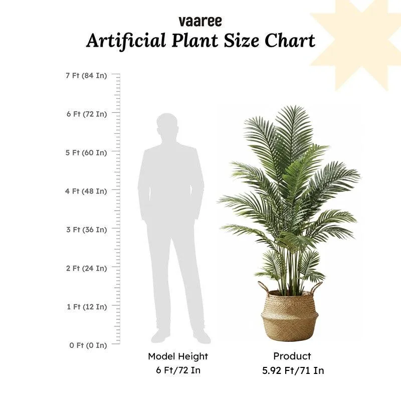 Palmora Artificial Areca Palm Plant With Pot - 5.9 ft media 6