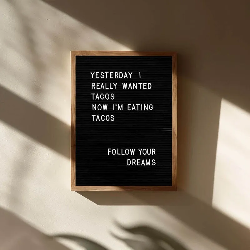 Taco Letters Archival Canvas Wall Art - Brown media 3