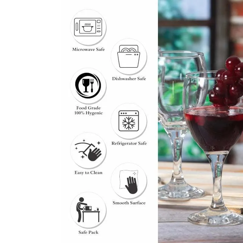 Tulitip Red Wine Glasses (300 ML) - Set Of Six media 6