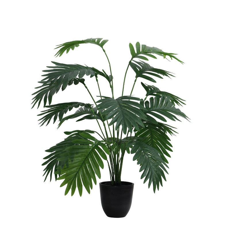 Artificial Areca Palm Plant With Black Plastic Pot - 2 ft media 4