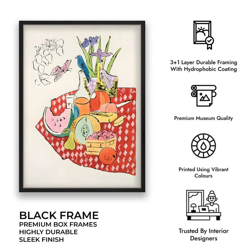 Savory Scene Archival Canvas Wall Art - Black media 10