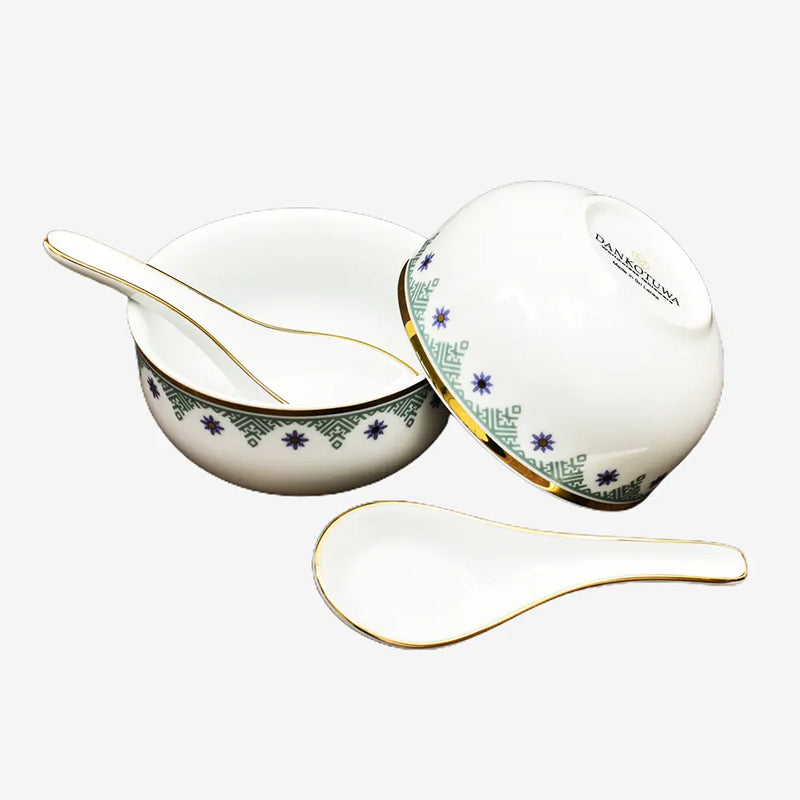 Isebella 24k Gold Brushed Porcelain Dinner Set - 33 Piece Set media 8