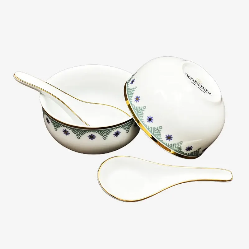 Isebella 24k Gold Brushed Porcelain Dinner Set - 33 Piece Set media 8