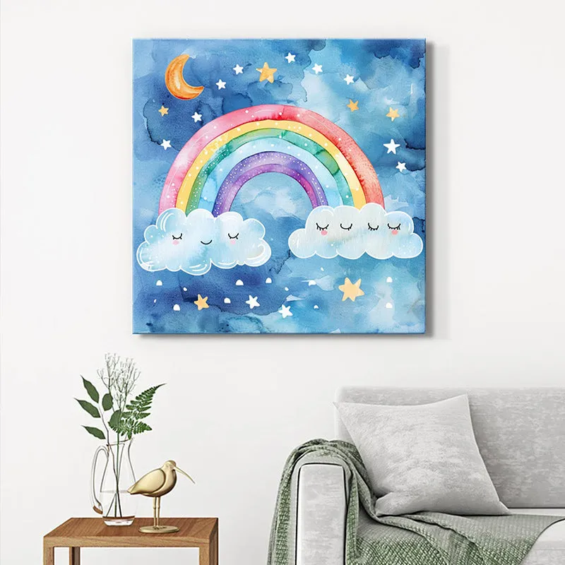 Rainbow Kid Room Wall Painting media 1