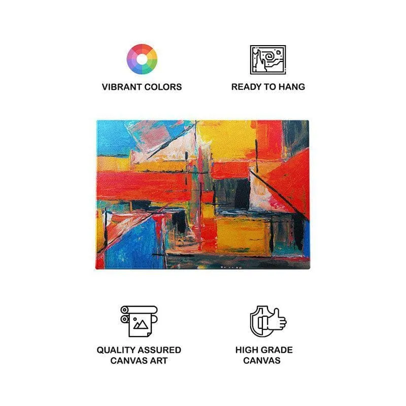 Abstract Square boxes Canvas Painting - Gallery Wrap media 4