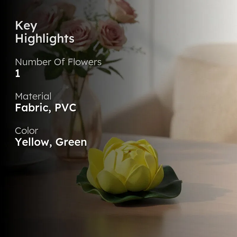 Timeless Floating Artificial Lotus - Yellow media 2