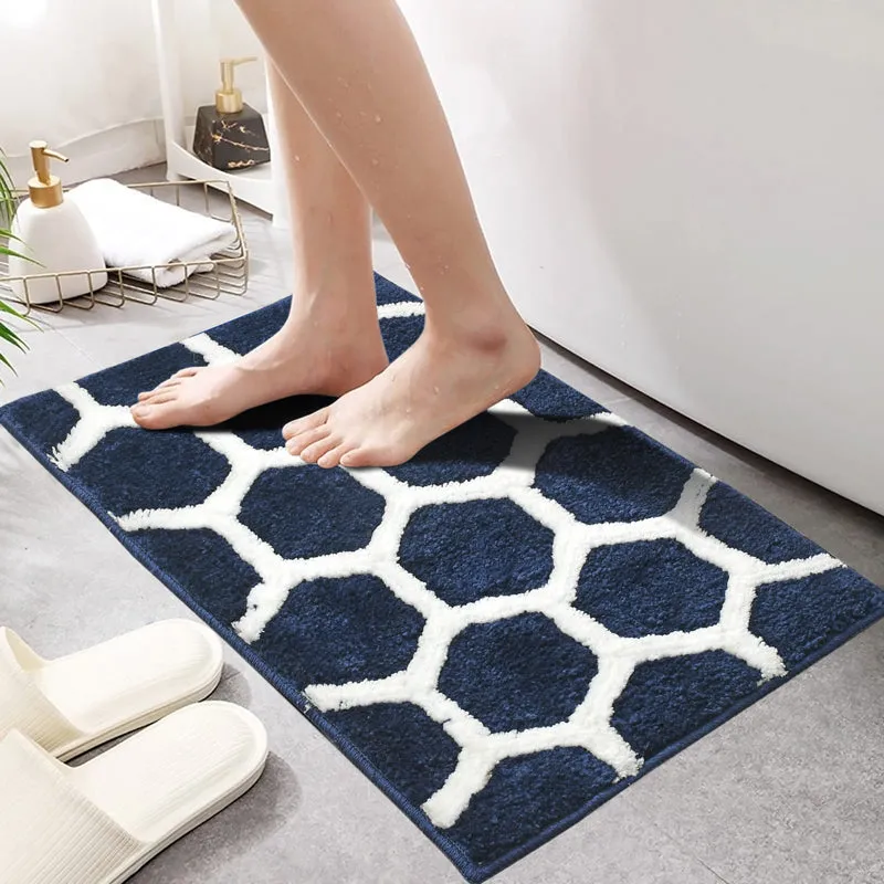 Trevona Cotton Bath Mat - Teal media 4