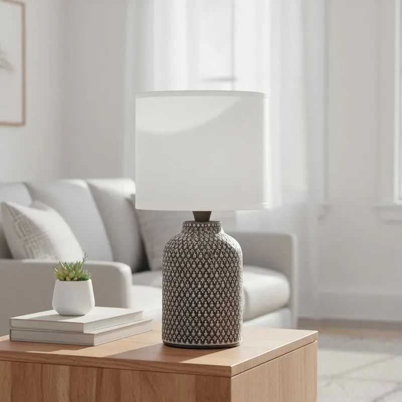 Lustra Metal Table Lamp - White,Black media 2
