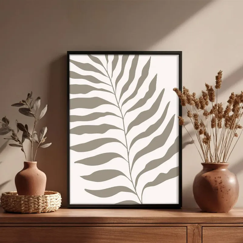 Neutral Bloom Canvas Wall Painting With Black Frame media 4