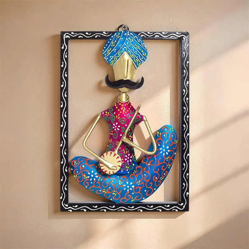 Folkart Iron Wall Accent - Blue,Maroon media 6
