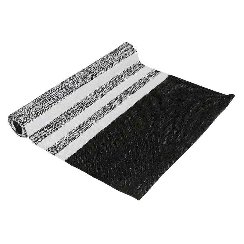 Decoria Cotton Runner Rug - Black media 5