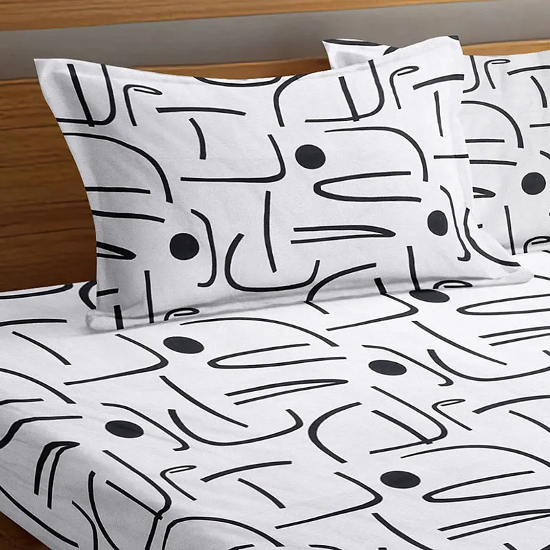 Juniper Fitted Bedsheet (White) - 180 GSM media 4