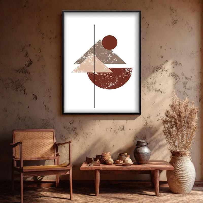 Earthy Axis Canvas Wall Painting With Black Frame media 3