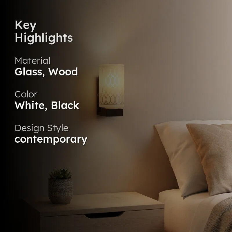 Rustic Beam Glass Wall Lamp media 2