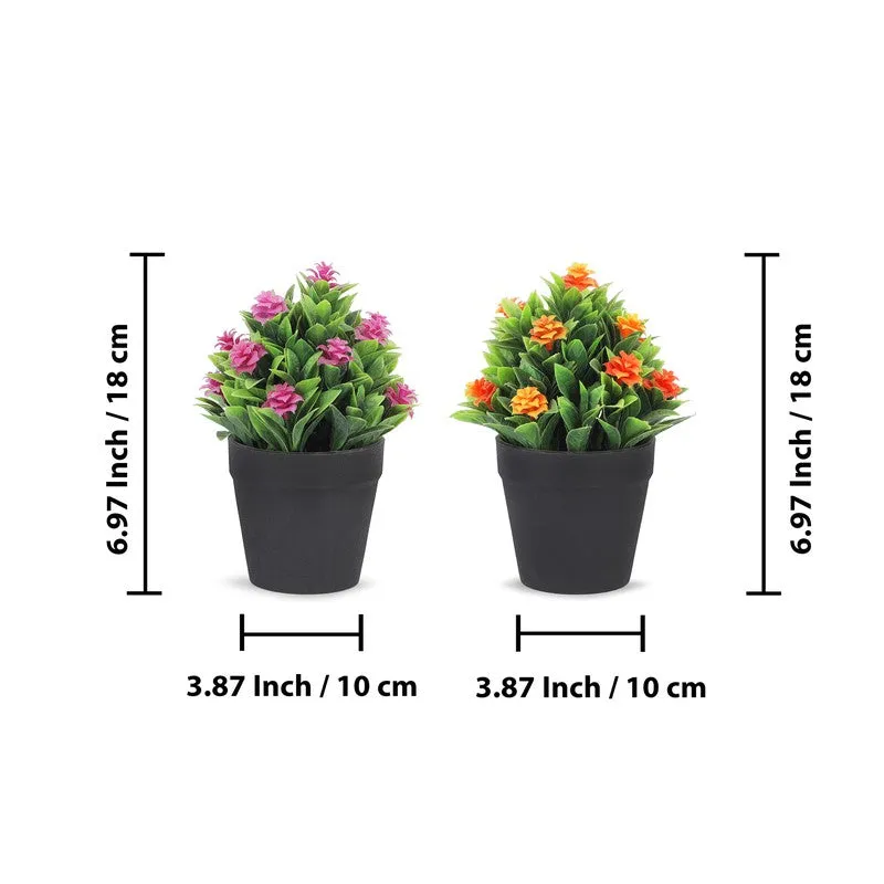 Ethnora Artificial Plant With Plastic Pot(Set of Two) - 0.6 Feet media 9