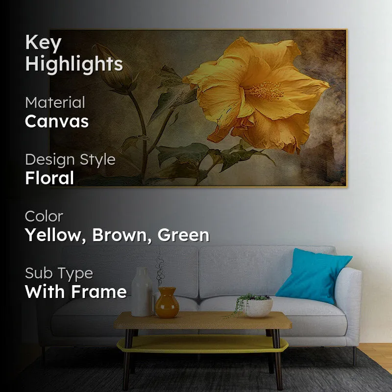 Shining Hibiscus Floral Canvas Wall Painting media 2