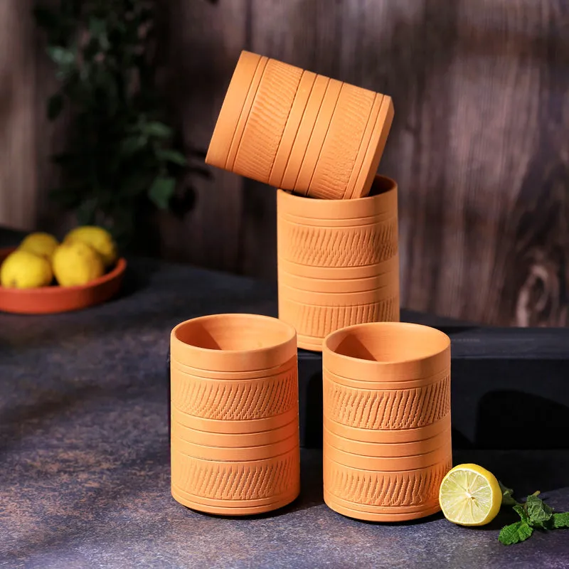 Mitti Terracotta Glass (350 mL) - Set Of Four media 3