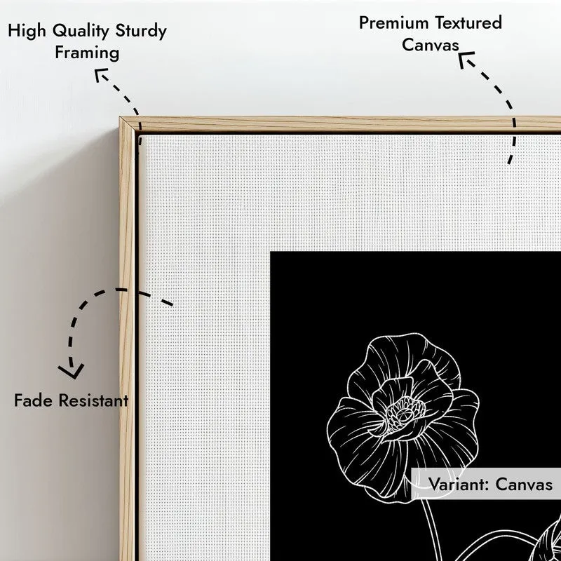 Dark Garden Canvas Wall Painting With Brown Frame media 8