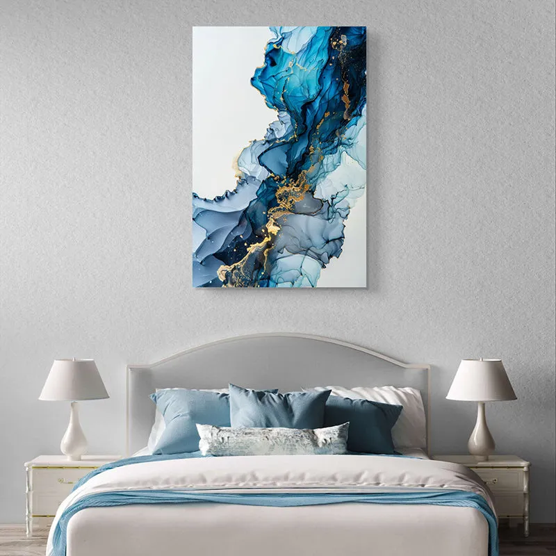 Swirling Gold Wall Painting media 4