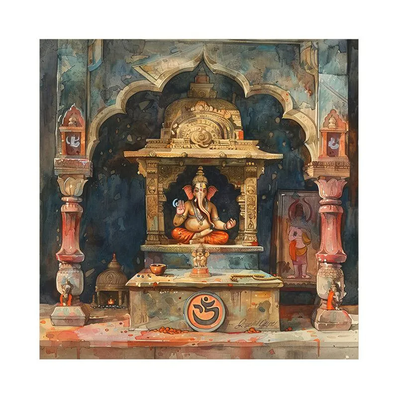 Ganesha Temple Wall Painting media 5