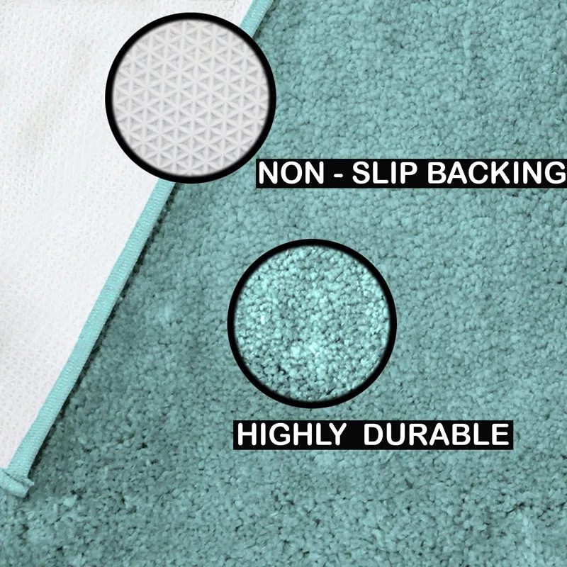 Nuo Luxe Micro Fiber Area Rug - Aqua media 6