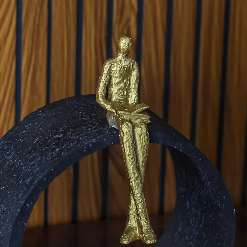 Veloura Curve Gold Figure Resin Showpiece media 6