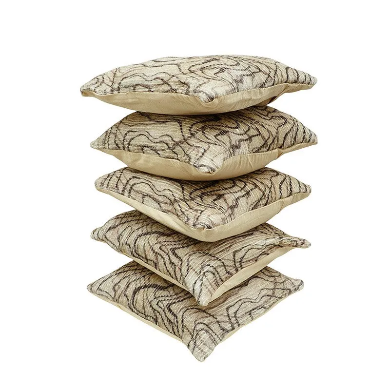 LiquidFlow Cushion Cover (Mocha) - Set Of Five media 5